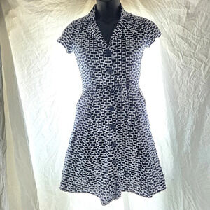 Blue and White Dress